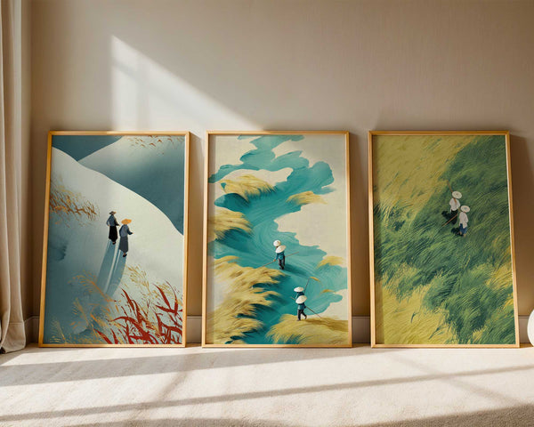 Boho Landscape Wall Art – 50 Digital Posters Bundle | Minimalist Nature Prints | 4K 300 DPI JPG | Printable Art for Home Decor