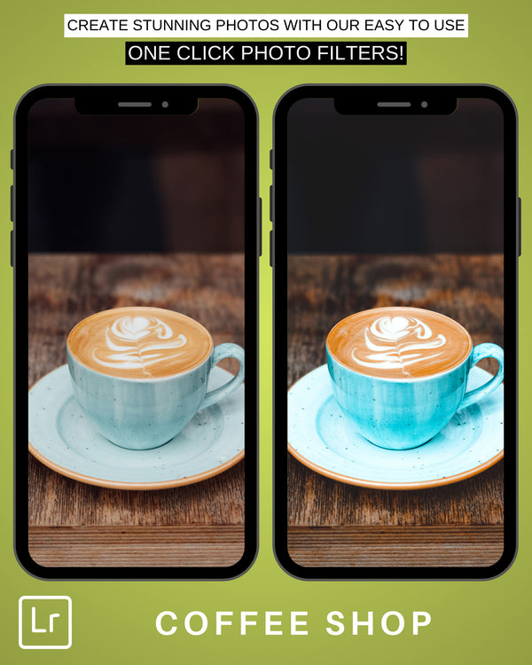 Coffee Preset Product | COFFEE SHOP | Set of 20 | Mobile & Desktop Lightroom Presets