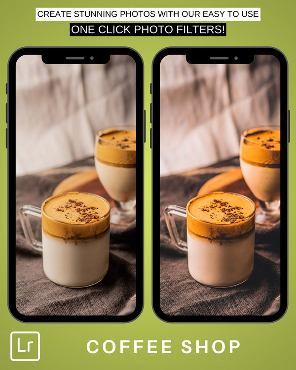Coffee Preset Product | COFFEE SHOP | Set of 20 | Mobile & Desktop Lightroom Presets