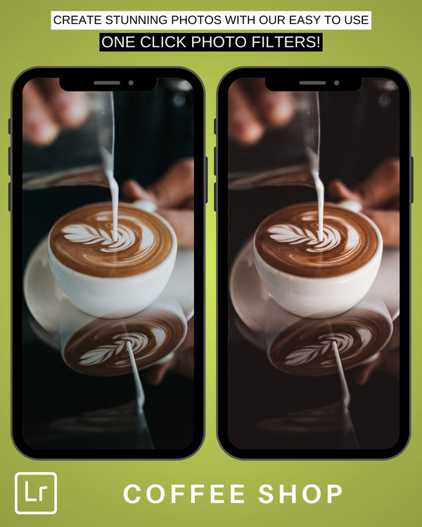 Coffee Preset Product | COFFEE SHOP | Set of 20 | Mobile & Desktop Lightroom Presets
