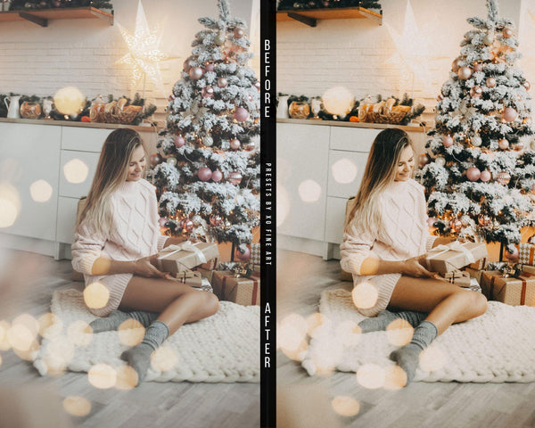 Christmas Presets | GOLDEN CHRISTMAS | Set of 7 | Mobile & Desktop Lightroom Presets - aesthetic christmas, Blogger Preset, Christmas Day, Christmas Presets, Cozy Holiday, earthtone preset, FREE Lightroom Presets, golden Christmas, Indoor Blogger, light and airy, Lightroom mobile presets, Lightroom Presets, lightroom presets desktop, pastel preset, preset, presets, presets lightroom, rose gold preset, Winter Preset