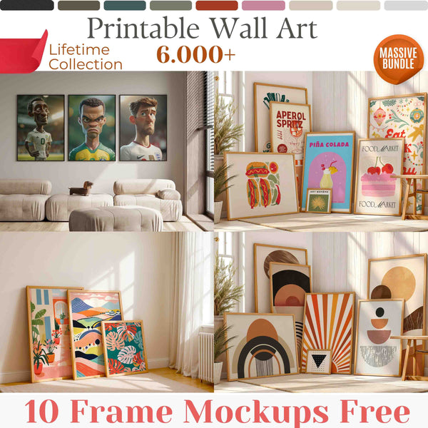 Digital Art Mega Bundle – 6,000+ Printable Posters, 4K, 300 DPI