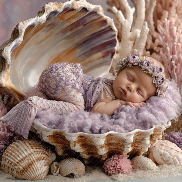 Ocean Newborn Digital Backdrops – Coastal & Aqua Scenes (7 Backdrops)