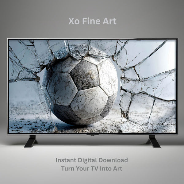 Samsung Frame TV Art – Soccer Ball 3D Illusion Art