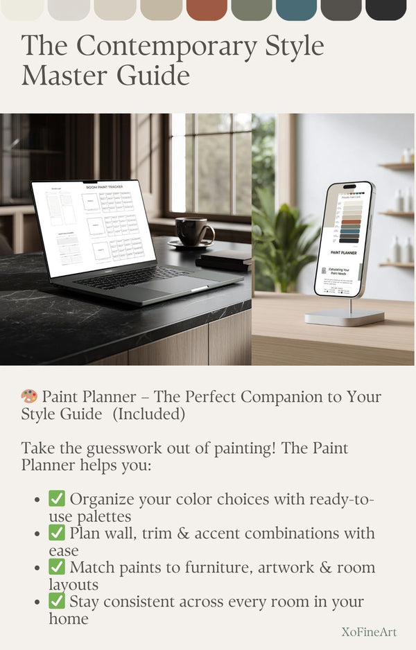 Contemporary Interior Toolkit – Posters, Mockups & Design Style Guide | XoFineArt