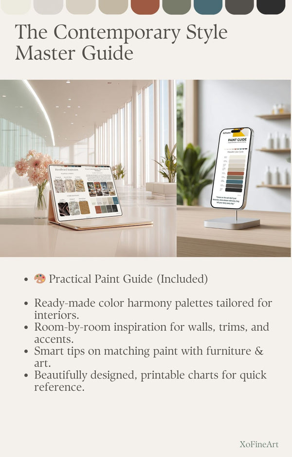 Contemporary Interior Toolkit – Posters, Mockups & Design Style Guide | XoFineArt