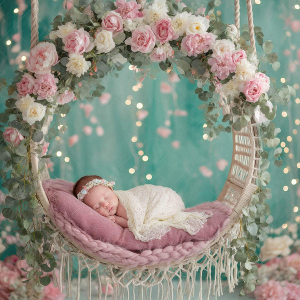 Moon & Dreamy Celestial Newborn Backdrops – Set of 7 Night Sky Digital Backgrounds for Baby Photography