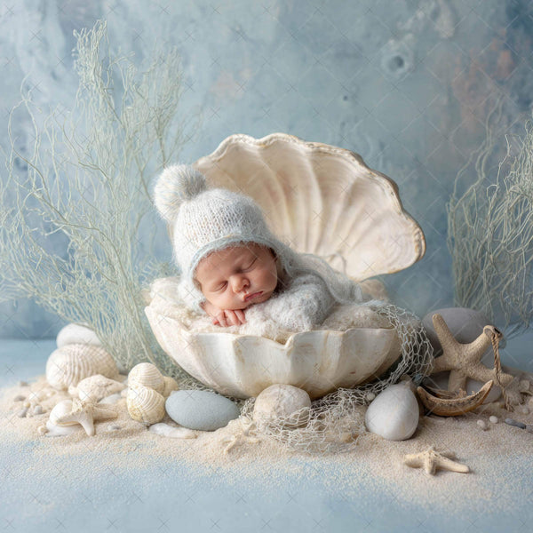 Ocean Newborn Digital Backdrops – Coastal & Aqua Scenes (7 Backdrops)