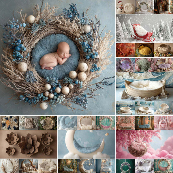 Ultimate Newborn Digital Backdrop Mega Collection – 50+ High-Res Backdrops