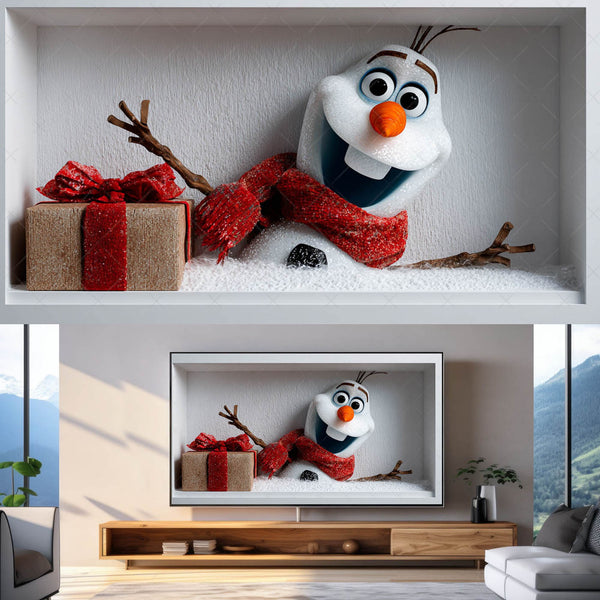 Christmas Frame TV Art Bundle – Cute 3D Holiday Characters (16:9 Digital Download)