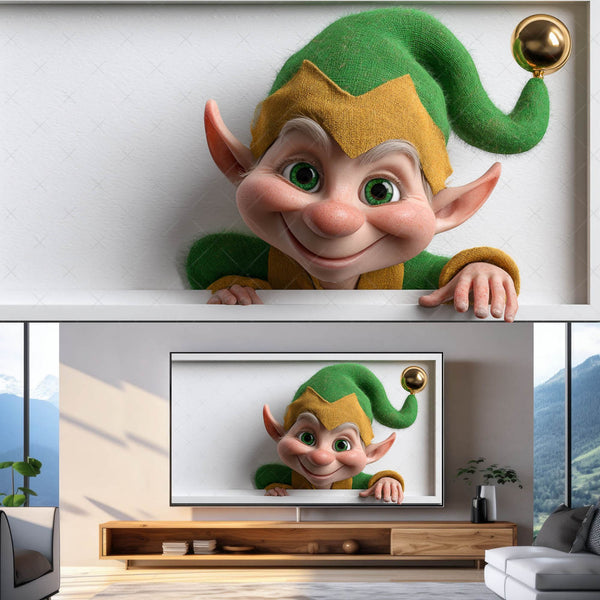 Christmas Frame TV Art Bundle – Cute 3D Holiday Characters (16:9 Digital Download)