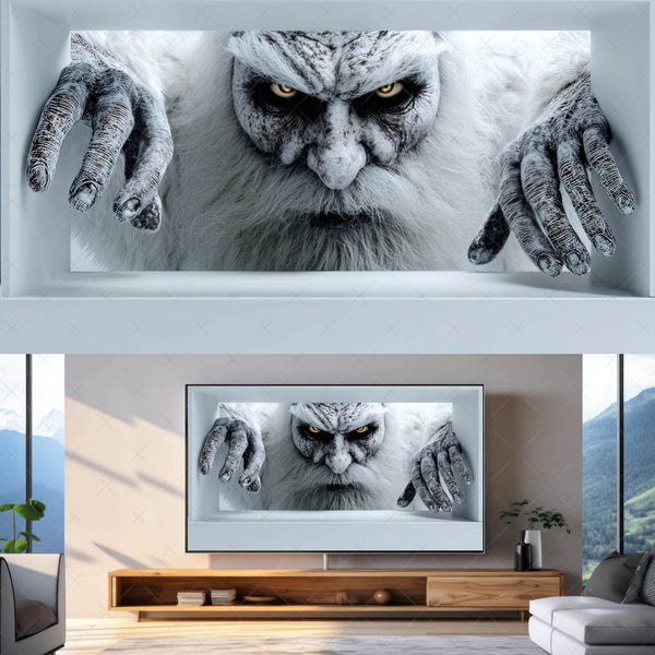 Scary 3D Prank Illusions for Samsung Frame TV – Vol. 1 Winter Creatures (16:9 Digital Download, 4K Frame TV Art)