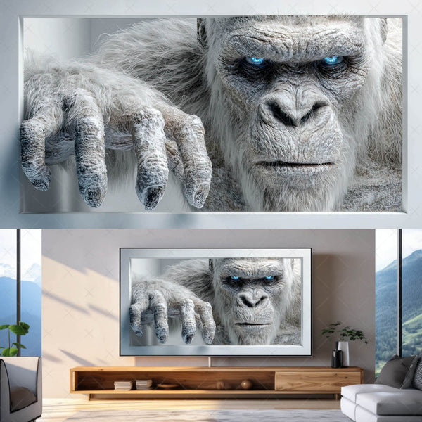 Scary 3D Prank Illusions for Samsung Frame TV – Vol. 1 Winter Creatures (16:9 Digital Download, 4K Frame TV Art)