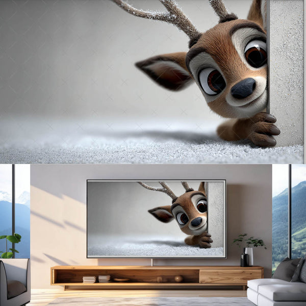 Christmas Frame TV Art Bundle – Cute 3D Holiday Characters (16:9 Digital Download)