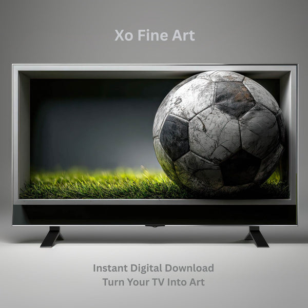 Samsung Frame TV Art – Soccer Ball 3D Illusion Art
