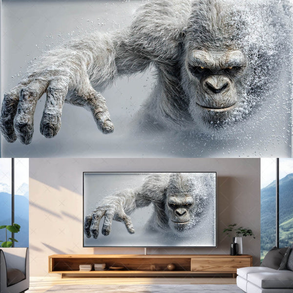 Scary 3D Prank Illusions for Samsung Frame TV – Vol. 1 Winter Creatures (16:9 Digital Download, 4K Frame TV Art)