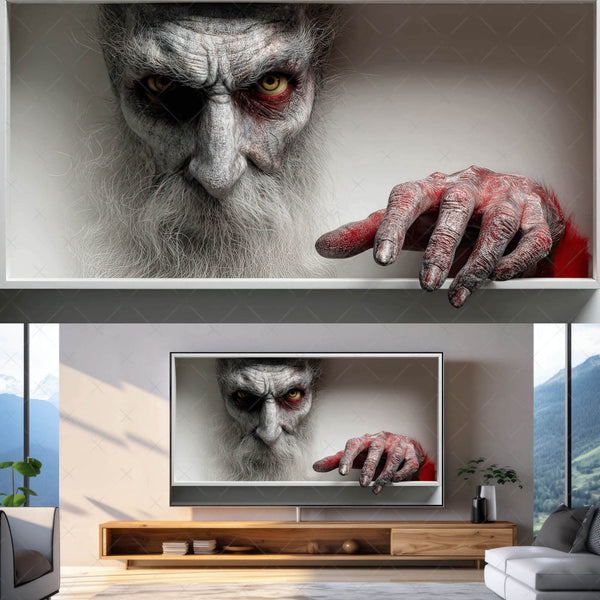 Scary 3D Prank Illusions for Samsung Frame TV – Vol. 1 Winter Creatures (16:9 Digital Download, 4K Frame TV Art)