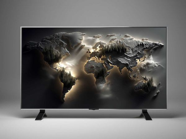 World Map Frame TV Art – Luxury Digital Wall Art Collection for Samsung Frame TV & Smart Displays | XO Fine Art