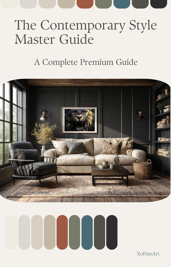 Contemporary Interior Design Style Guide (PDF) – Color Palettes, Furniture Ideas & Wall Art Tips | XO FineArt