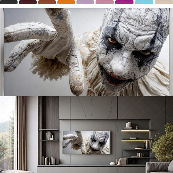 Scary 3D Prank Illusions for Samsung Frame TV – Vol. 2 Dolls & Clowns (16:9 Digital Download, 4K Frame TV Art)