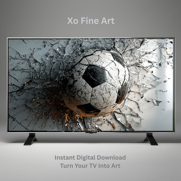 Samsung Frame TV Art – Soccer Ball 3D Illusion Art
