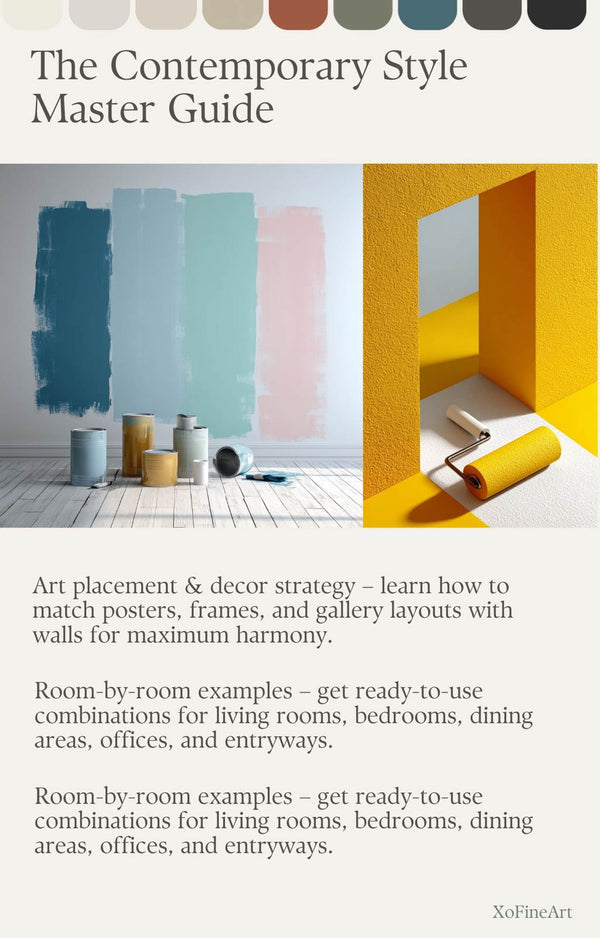 Contemporary Interior Toolkit – Posters, Mockups & Design Style Guide | XoFineArt