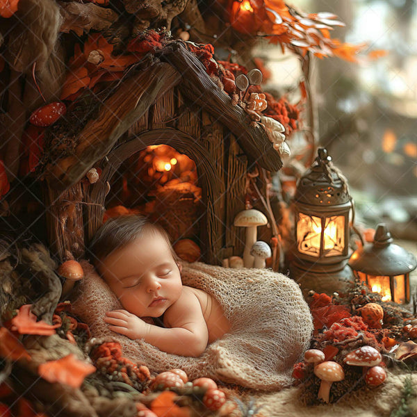 Earthy Woodland Newborn Backdrops