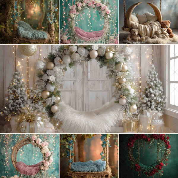 Dreamy Pastel Newborn Digital Backdrops – Volume 1 (14 Backdrops)