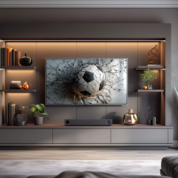 Samsung Frame TV Art – Soccer Ball 3D Illusion Art