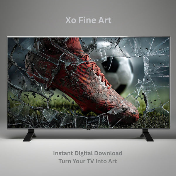 Samsung Frame TV Art – Soccer Ball 3D Illusion Art