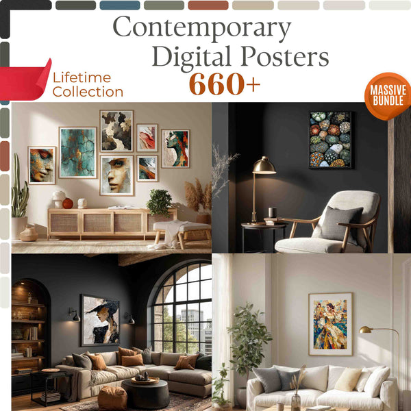 660+ Contemporary Posters – Printable Wall Art, Abstract & Botanical