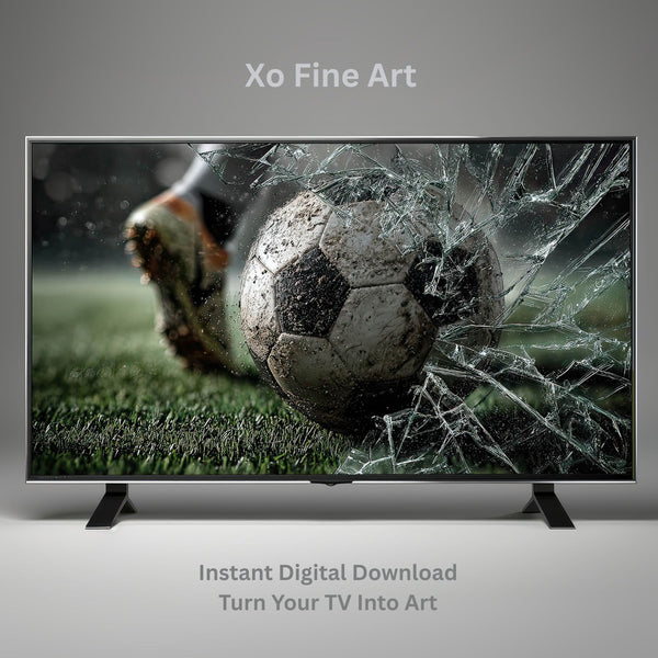Samsung Frame TV Art – Soccer Ball 3D Illusion Art