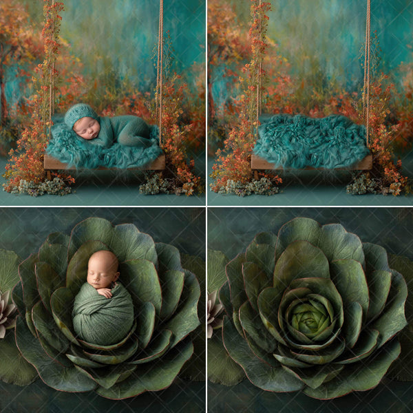 Earthy Woodland Newborn Backdrops