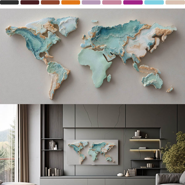 World Map Frame TV Art Collection – 30 Luxury 4K Digital Maps for Samsung Frame TV