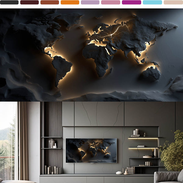 World Map Frame TV Art Collection – 30 Luxury 4K Digital Maps for Samsung Frame TV