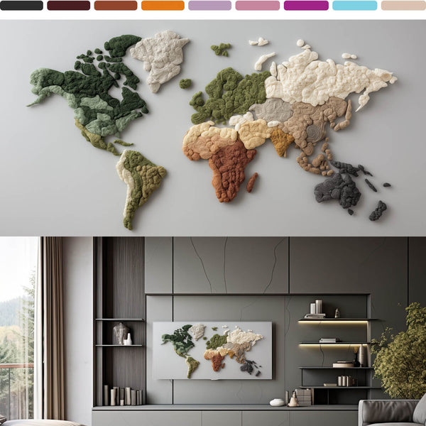 World Map Frame TV Art Collection – 30 Luxury 4K Digital Maps for Samsung Frame TV