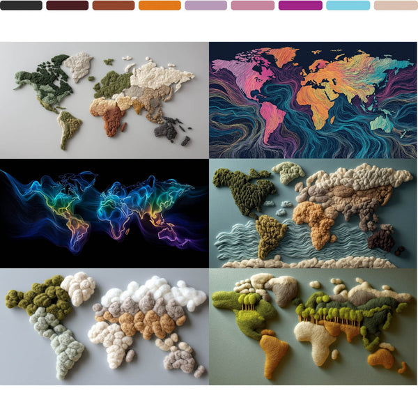 World Map Frame TV Art Collection – 30 Luxury 4K Digital Maps for Samsung Frame TV