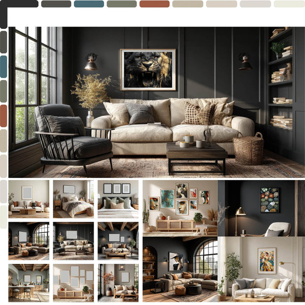 Contemporary Interior Toolkit – Posters, Mockups & Design Style Guide | XoFineArt