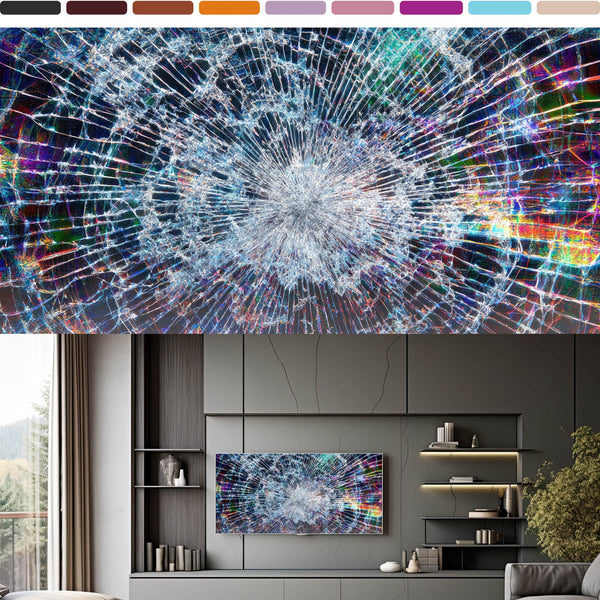 Broken TV Screen Frame TV Art – 11 Hyper-Realistic 4K Cracked Display Prank Images