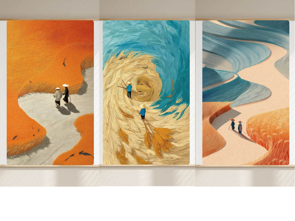 Boho Landscape 3 Posters | Minimalist Nature Wall Art Sample Pack — Digital Download