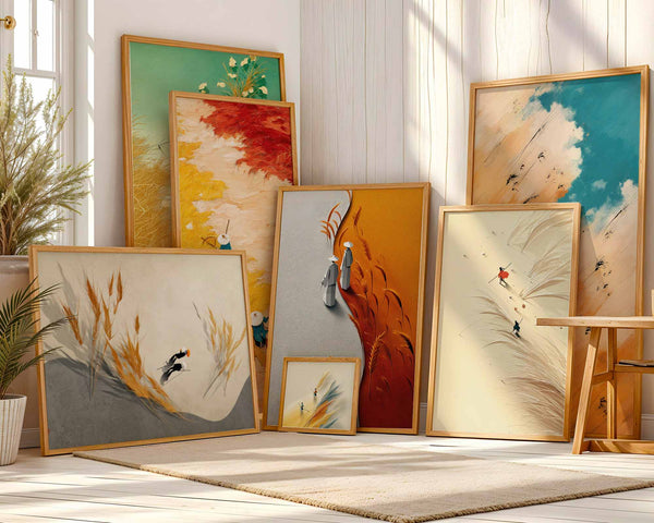 Boho Landscape Wall Art – 50 Digital Posters Bundle | Minimalist Nature Prints | 4K 300 DPI JPG | Printable Art for Home Decor