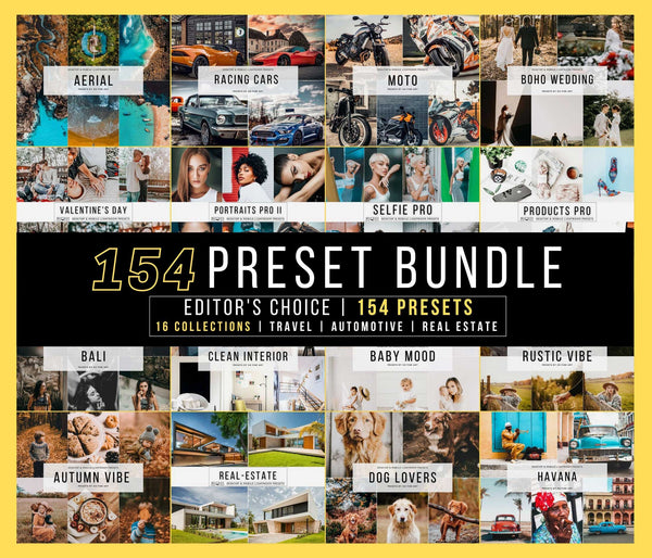 Preset Bundle | 154 PRESETS - 16 Colections | Editor's Choice