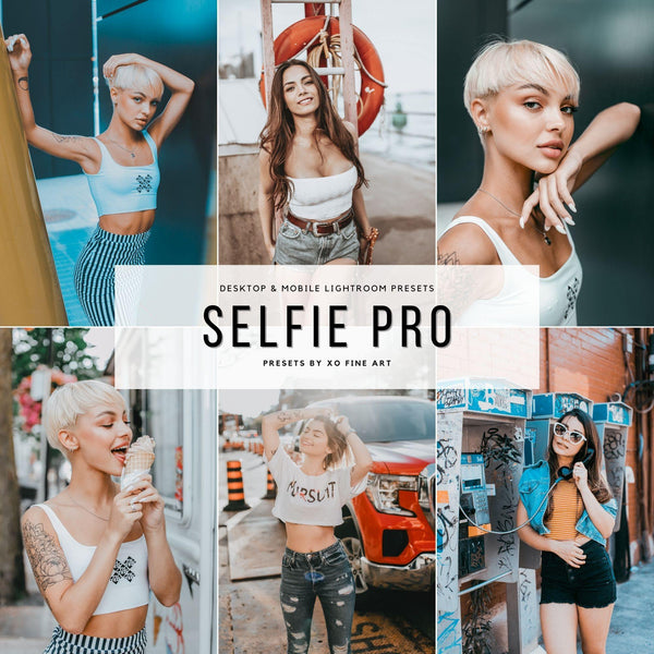 Instagram Presets | SELFIE PRO | Set of 20 | Mobile & Desktop Lightroom Presets
